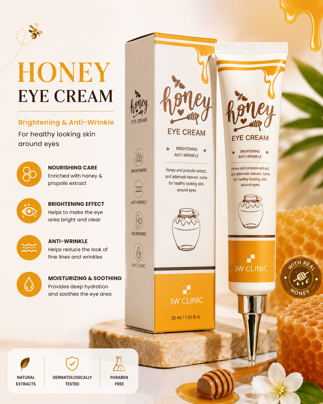 3W Clinic Honey Eye Cream (40 ml)