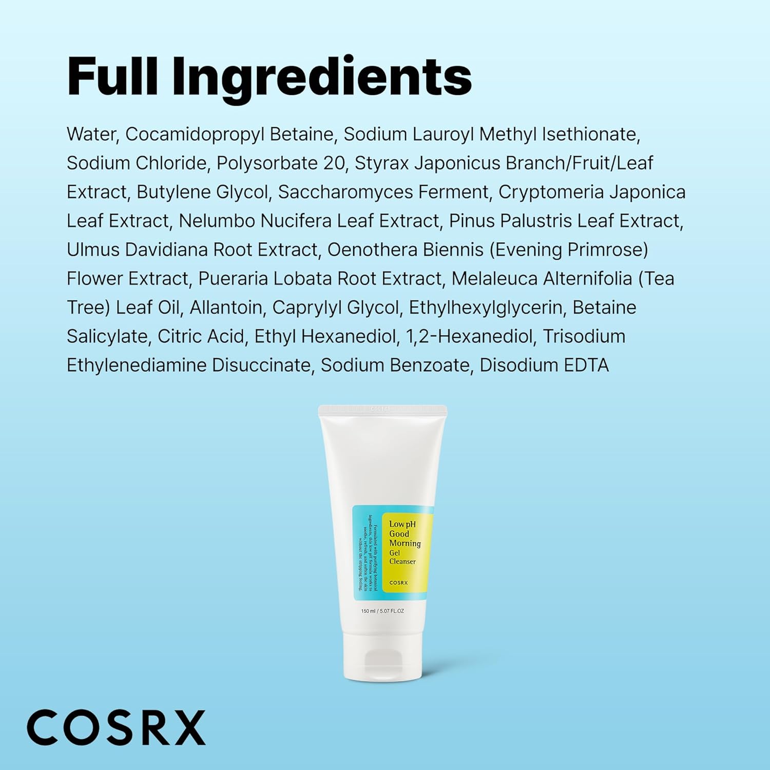 COSRX Low pH Good Morning Gel Face Cleanser,