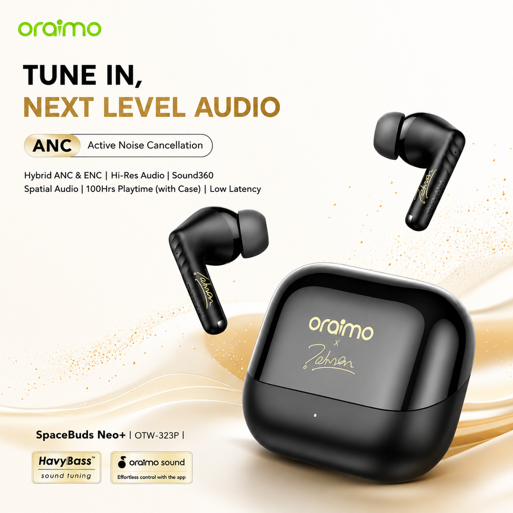 Oraimo SpaceBuds Neo+ ANC Spatial Audio True Wireless Earphones
