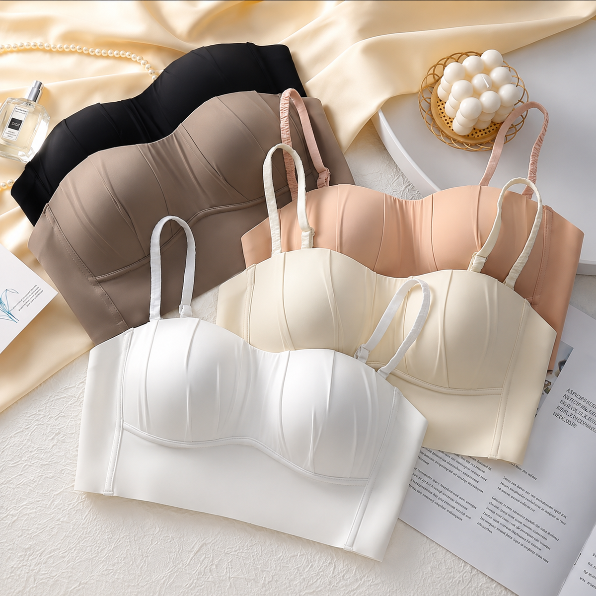 Women’s Seamless Longline Padded Bra – Soft Support Everyday Comfort Bra