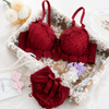 Women’s Floral Lace Push-Up Bra & Panty Set – Padded Matching Lingerie