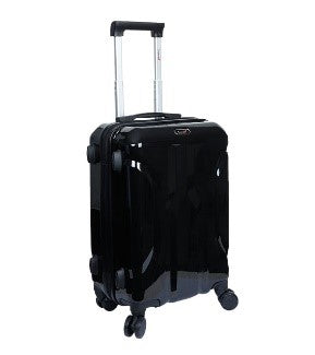 Travello Luxury Plus 24 Inch Ultra Light Weight Strong Build Quality Water-Resistant Double Caster Wheel Bigger Space Hardtop Luggage-Trolley Black