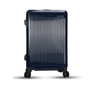 Travello 24 Inch Royal Zipper Unbreakable Body More Capacity Water Resistant Aluminum Luggage- Trolley Dark Blue