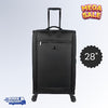 28 inch Soft Suitcase/Luggage 450D Jacquard RPET with PUX2 in waterproof- Black (Original Export)