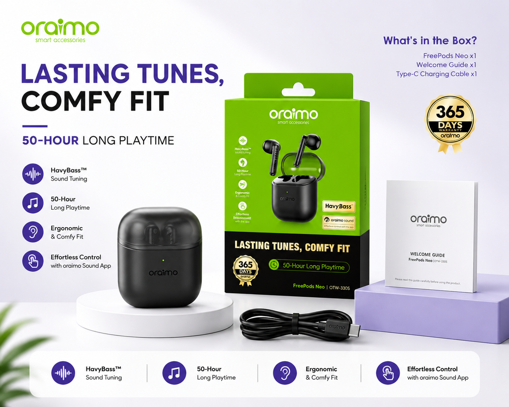 Oraimo FreePods Neo ENC True Wireless Earbuds