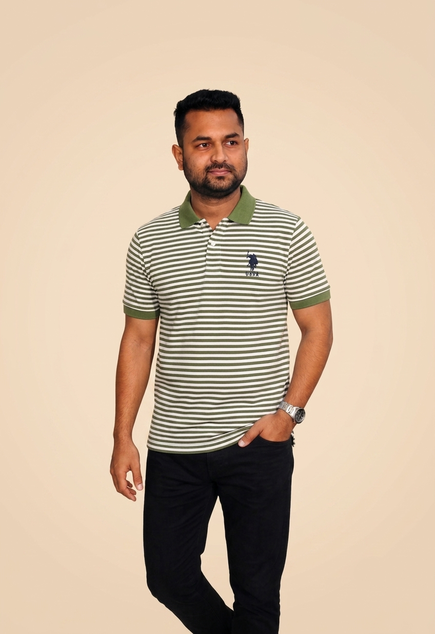 U.S Polo Mesh Polo Shirt Green