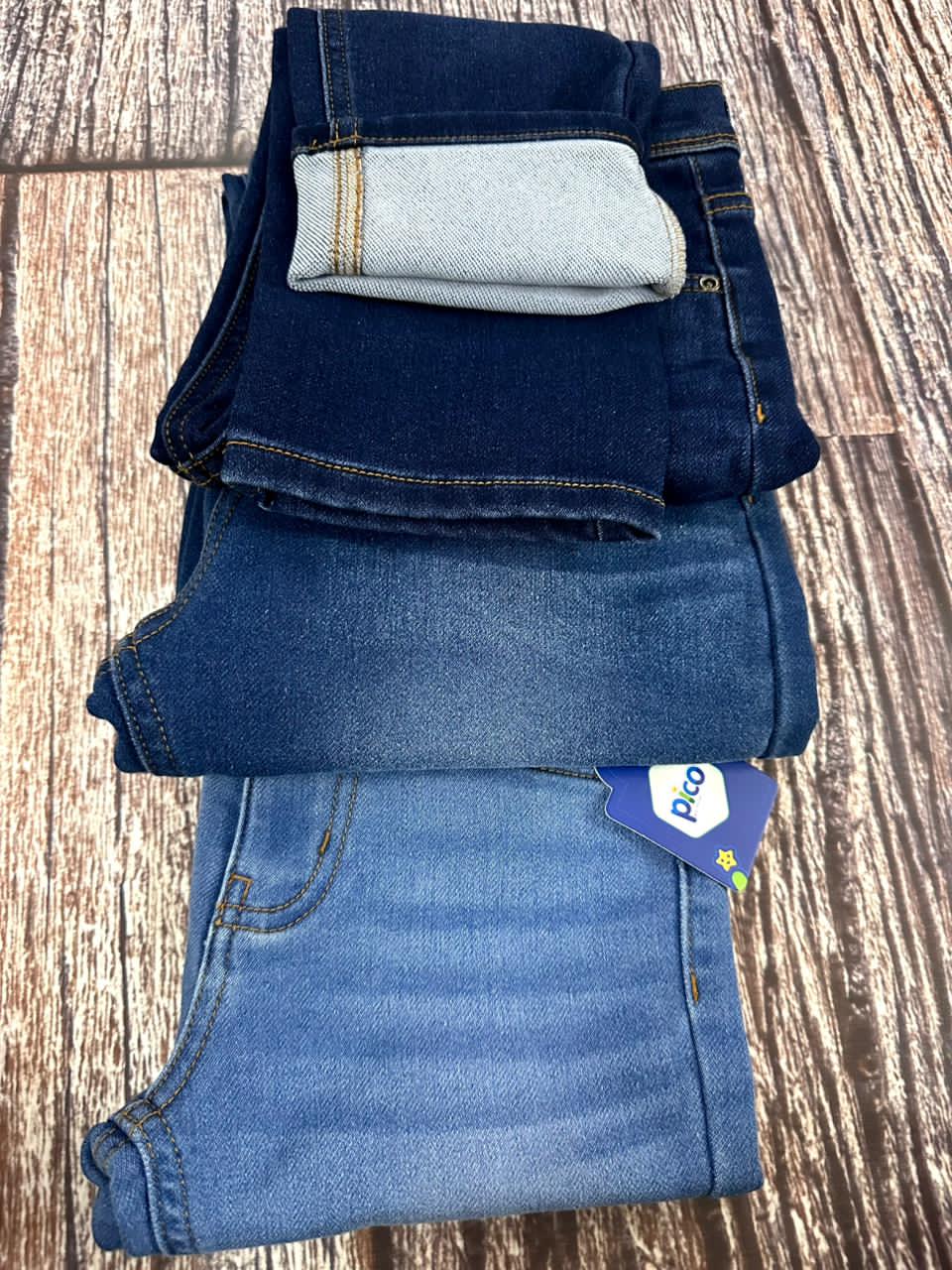 Knit denim adult boys jeans pants-Kids