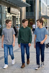 Knit denim adult boys jeans pants-Kids