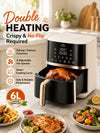 TQIU Air Fryer S3 Digital Control Panel 6L Double Heating
