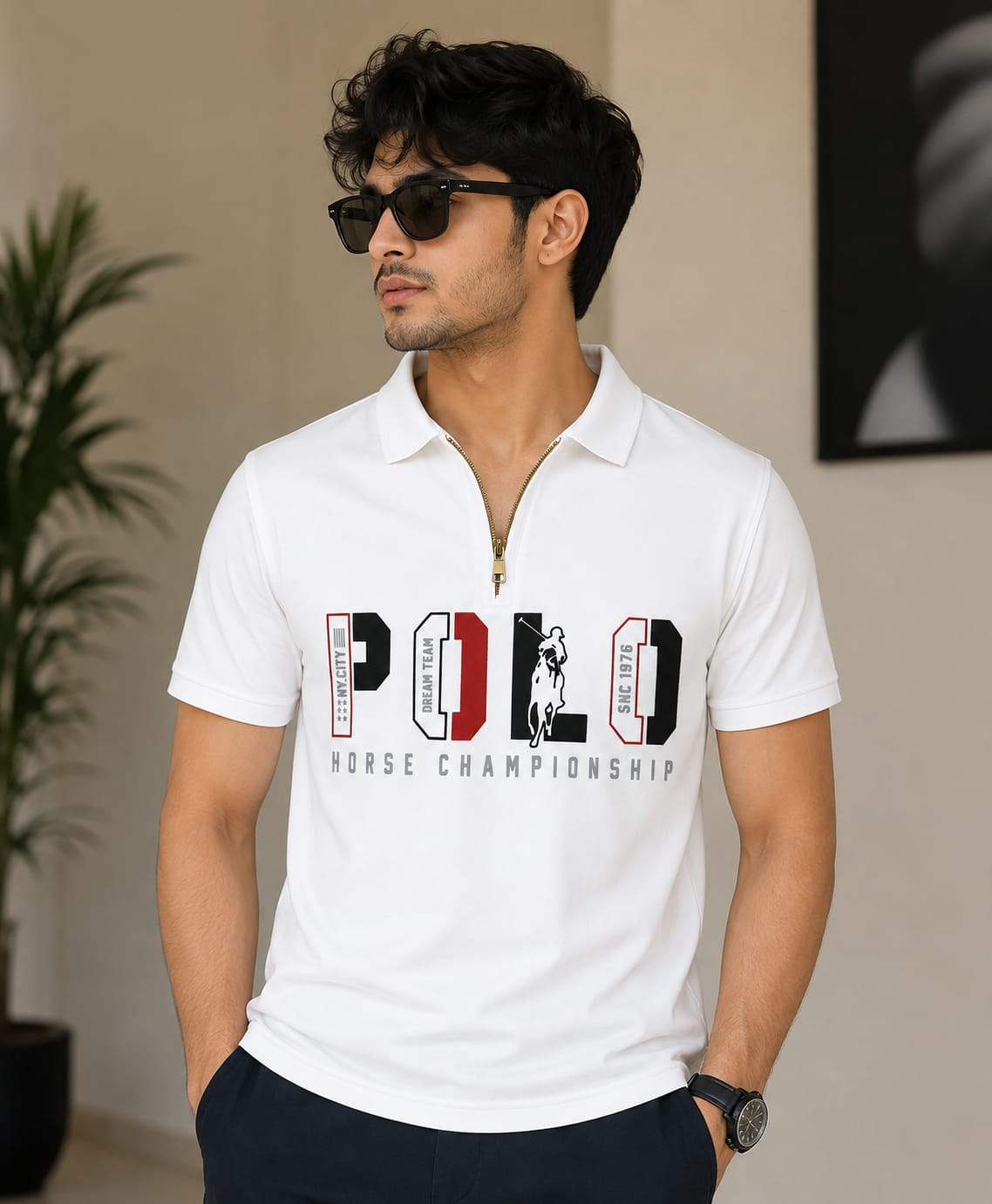 Men's Zipper Polo-04