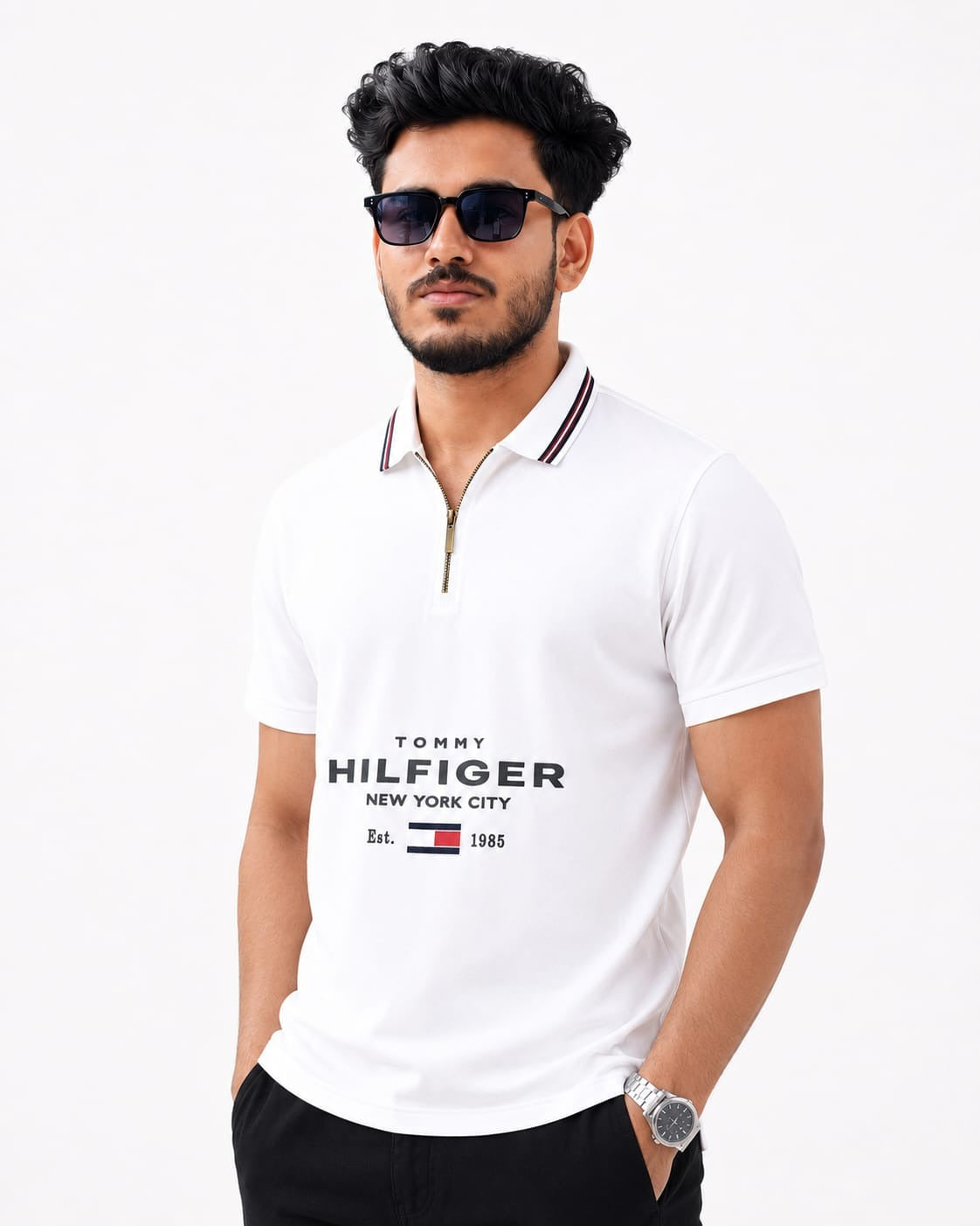 Men's Zipper Polo-05