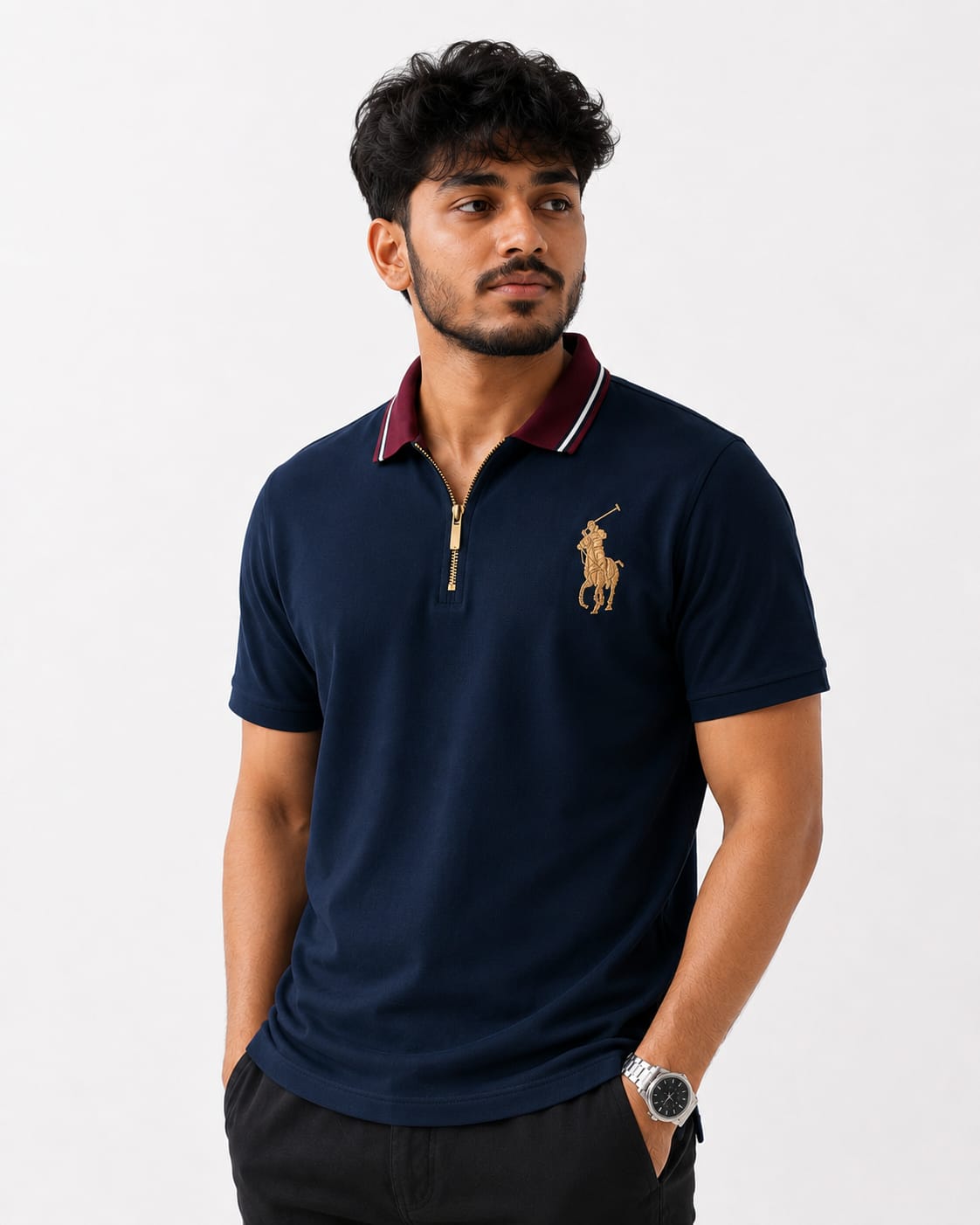 Men's Zipper Polo-03