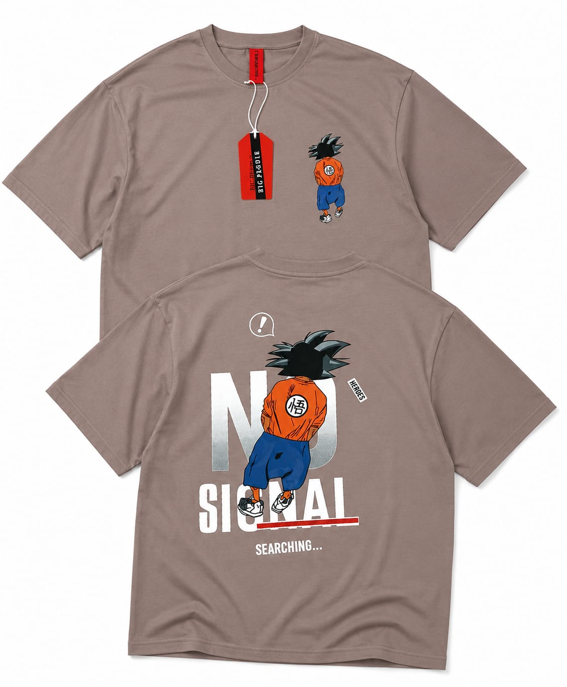 Men's Graphic Drop Shoulder Oversized T-Shirt-013