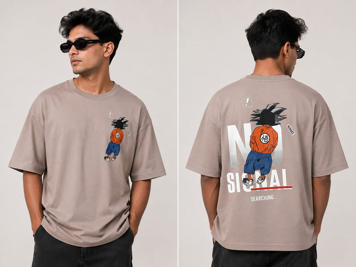 Men's Graphic Drop Shoulder Oversized T-Shirt-013