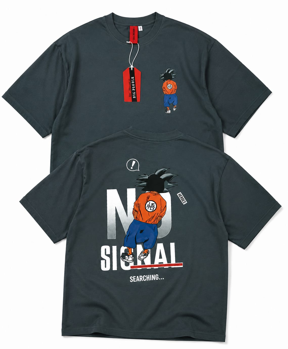 Men's Graphic Drop Shoulder Oversized T-Shirt-014
