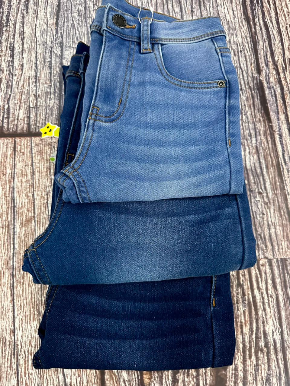 Knit denim adult boys jeans pants-Kids
