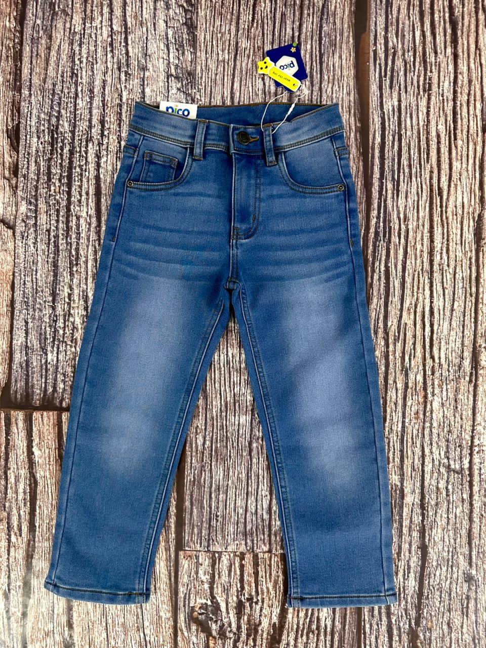 Knit denim adult boys jeans pants-Kids