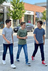 Knit denim adult boys jeans pants-Kids
