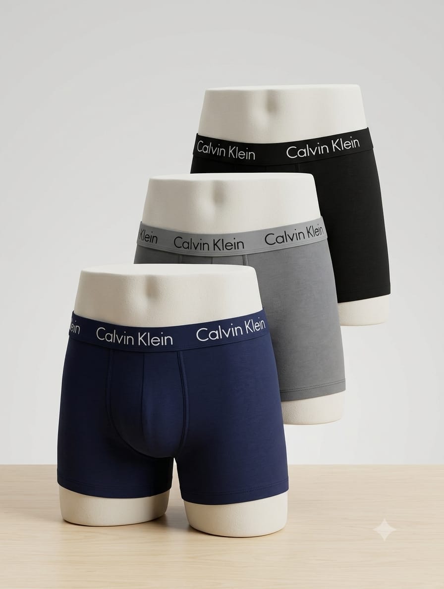 Calvin Klein Men's Cotton Underwear Boxers 3-Box Offer 850 Tk. only