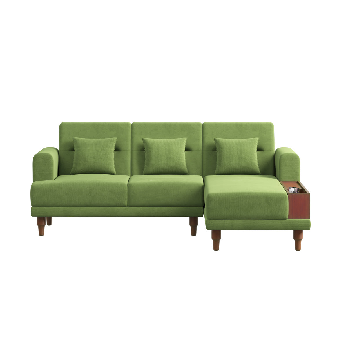 L SHAPE SOFA-DAPER SDC-393-3-1-20 (L SHAPE REBEKA) (Fabric-2155)