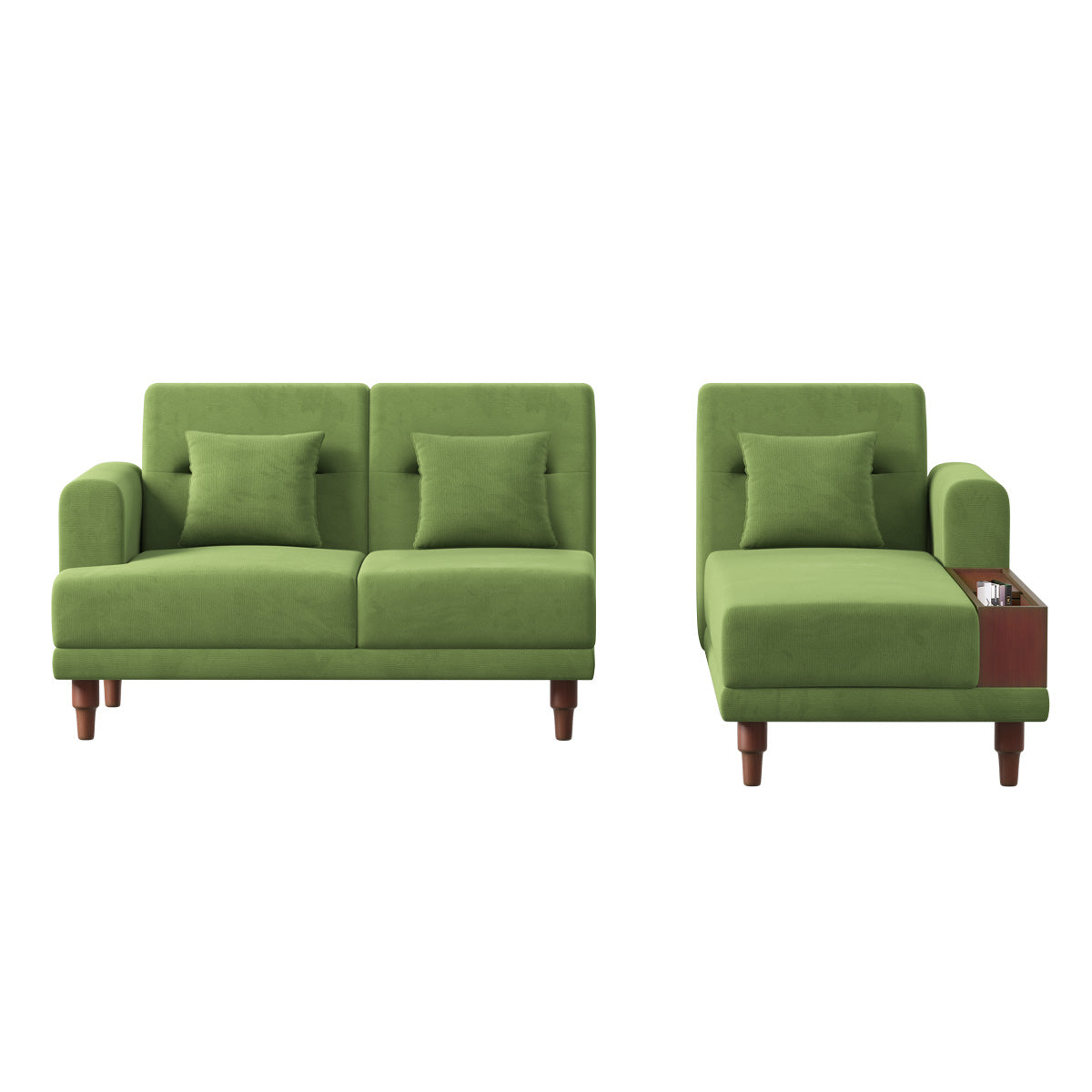 L SHAPE SOFA-DAPER SDC-393-3-1-20 (L SHAPE REBEKA) (Fabric-2155)