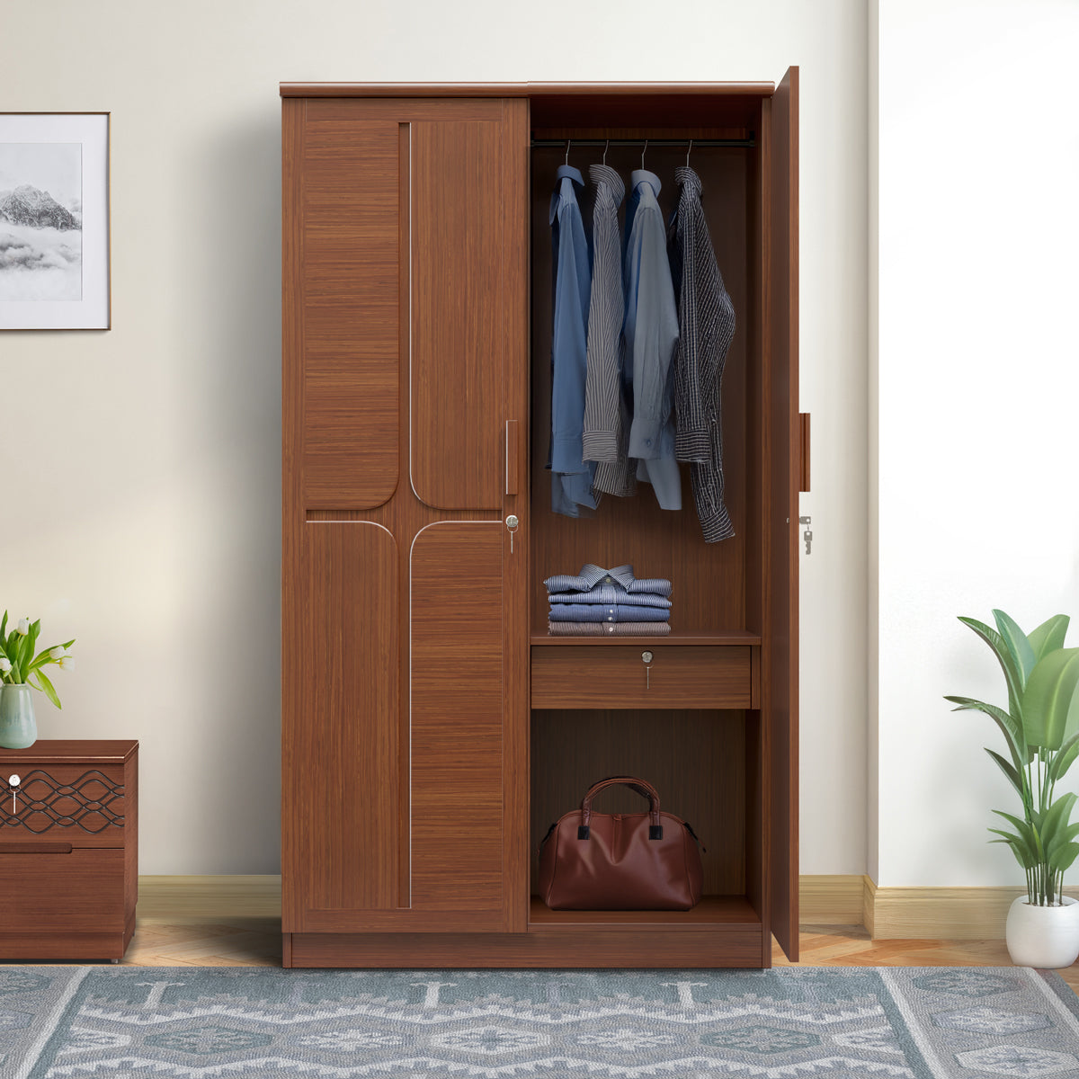 CUPBOARD/ALMIRAH-EVELYN CBH-387-3-1-20 ( 2 Door)