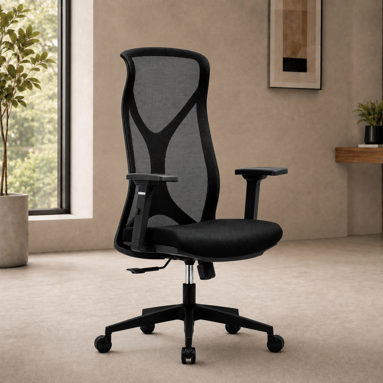 Ergonomic Swivel Chair-B62 (Black) CES-B62-7-1-66